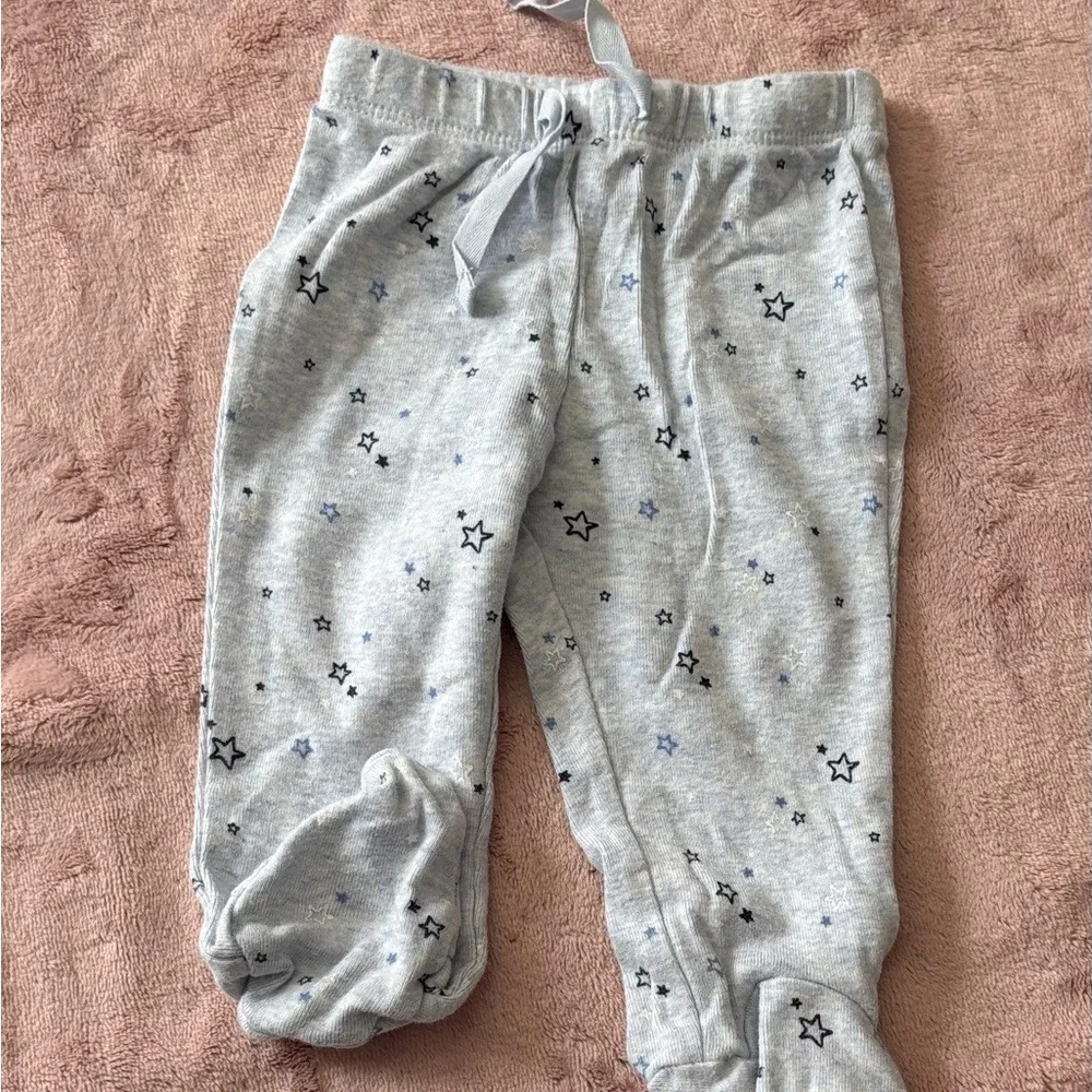 0-3 Months‎ Blue 2 Piece Sleeper With Blue Stars Patriotic Fourth Of July Unisex